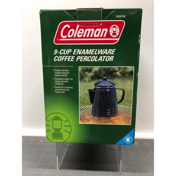 Coleman 9 cup Enamelware Coffee Percolator #802B709 Camping - Picture 1 of 7